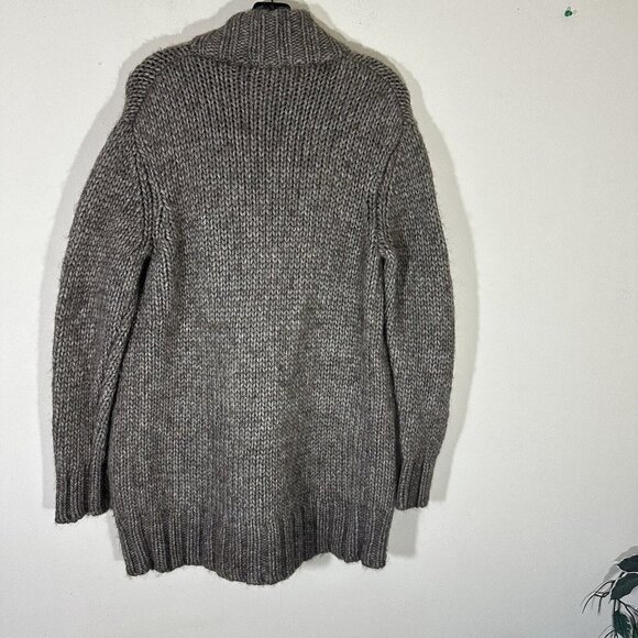 Jigsaw Womens Cardigan Chunky Knit Alpaca Wool Cozy Pockets Button Front Sz M/L - Picture 5 of 6